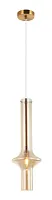 Светильник подвесной Glaso 2151/53/01P Stilfort янтарный 1 лампа, основание бронзовое в стиле современный трубочки